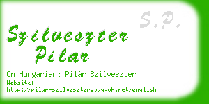 szilveszter pilar business card